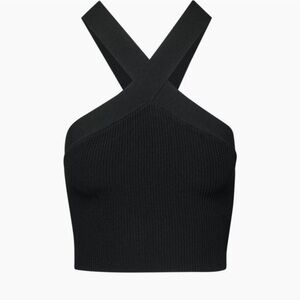 Aritzia Babaton Sculpt Knit Criss Cross Cropped Tank